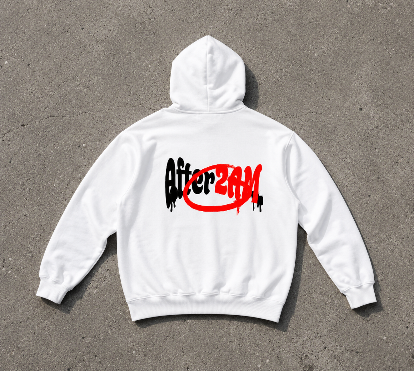 After2AM White Heavyweight Hoodie
