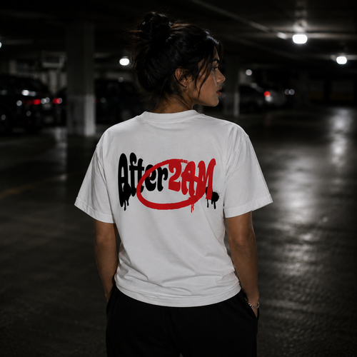 After2AM White Tee