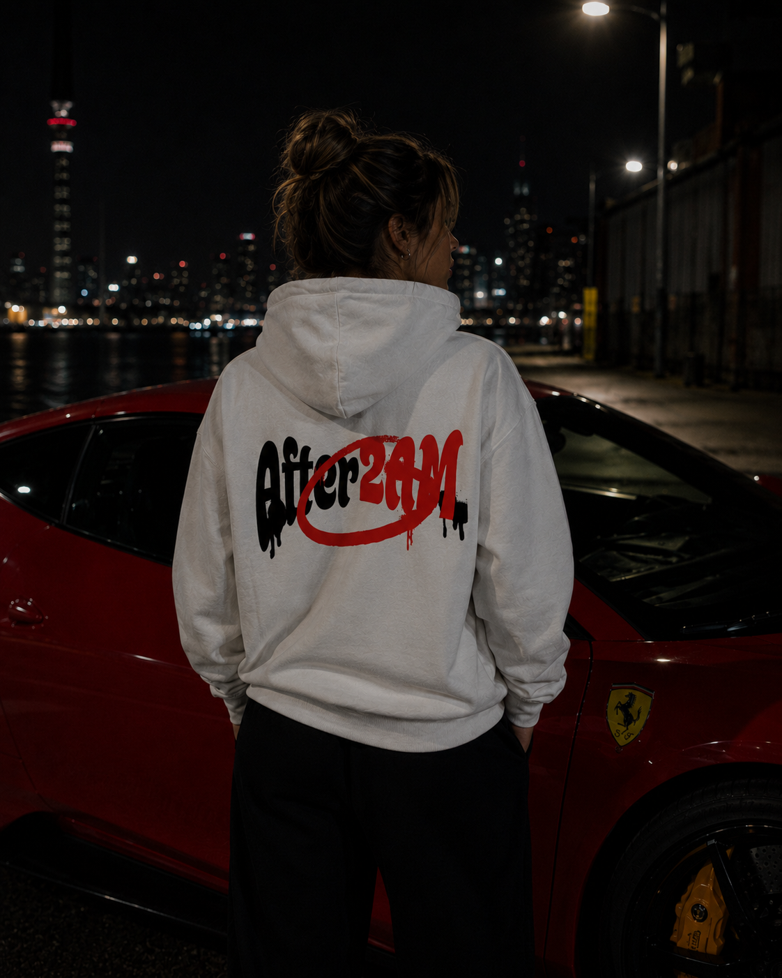 After2AM White Heavyweight Hoodie