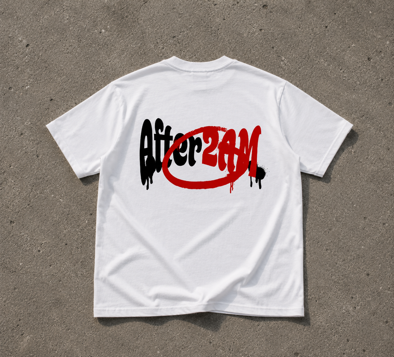 After2AM White Tee